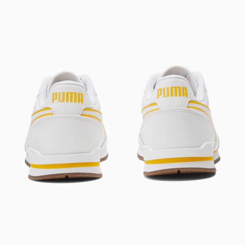 Puma | Men's ST Runner v3 Bold Sneaker - White-Tangerine