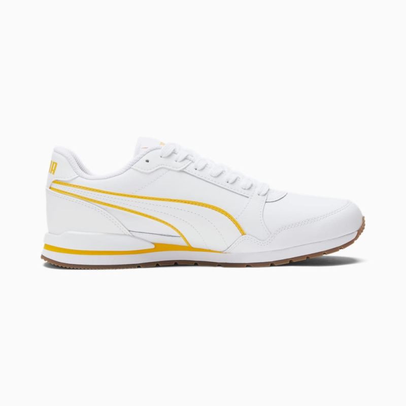 Puma | Men's ST Runner v3 Bold Sneaker - White-Tangerine