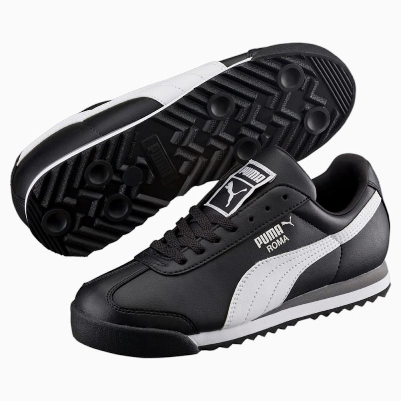 Puma | Girls Roma Basic Sneakers Big Kids - black-white-silver