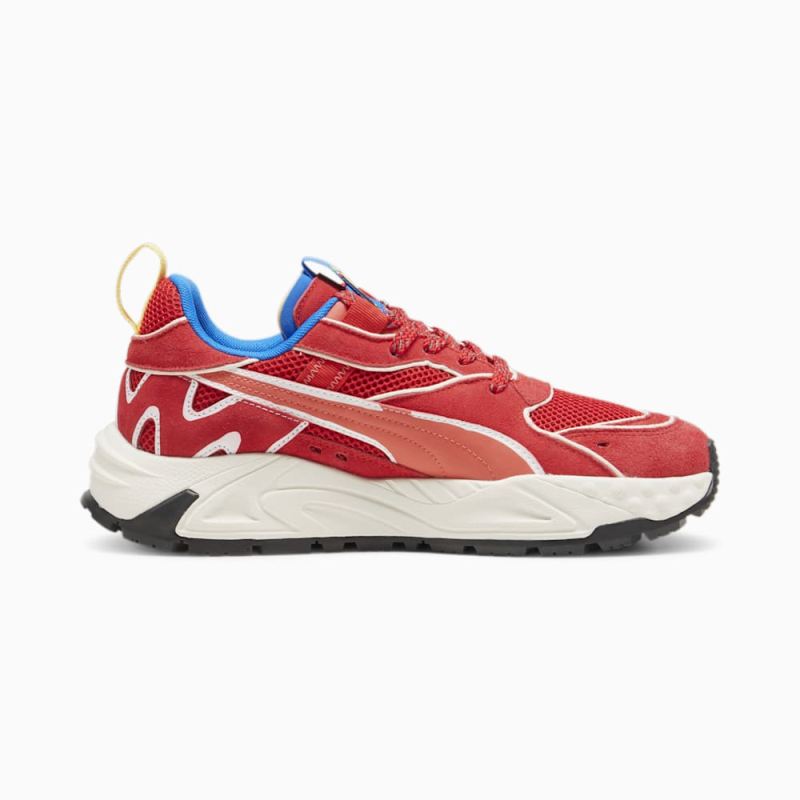 Puma | Men's SCUDERIA FERRARI x JOSHUA VIDES RS Trck Sneakers - Rosso Corsa-Frosted Ivory