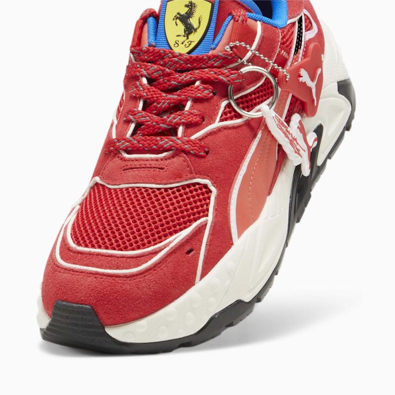 Puma | Men's SCUDERIA FERRARI x JOSHUA VIDES RS Trck Sneakers - Rosso Corsa-Frosted Ivory