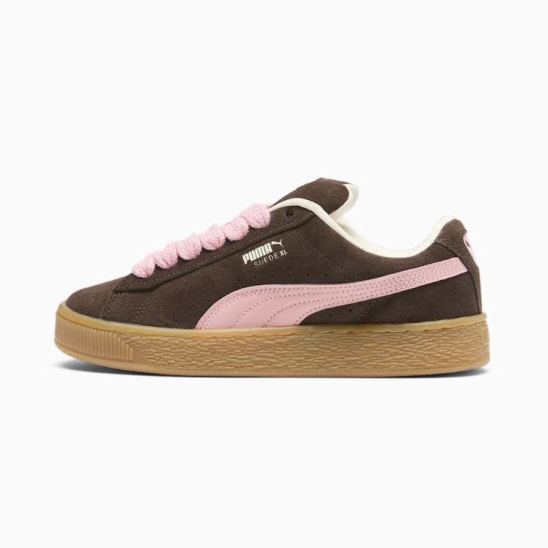 Puma | Women's Suede XL Sneakers - Chestnut Brown-Peach Smoothie-Frosted Ivory