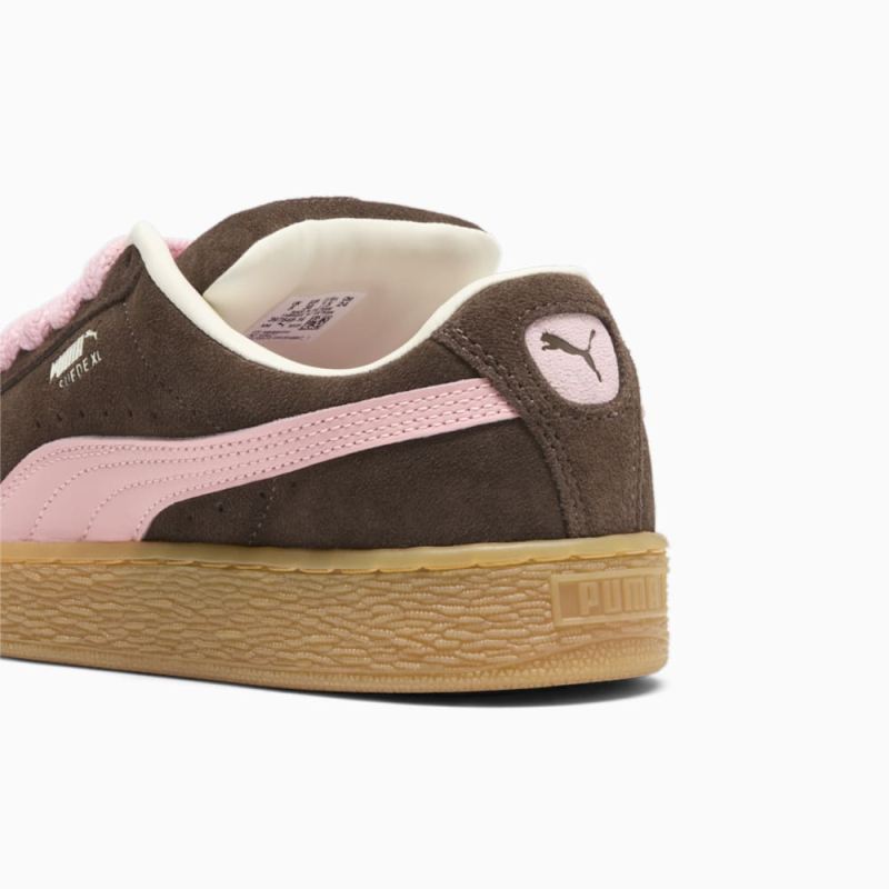 Puma | Women's Suede XL Sneakers - Chestnut Brown-Peach Smoothie-Frosted Ivory