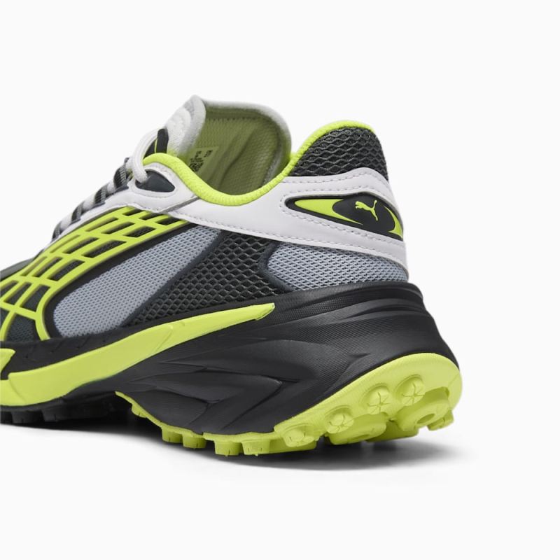 Puma | Men's Spirex Scifi Sneakers - Feather Gray-Electric Lime-Black