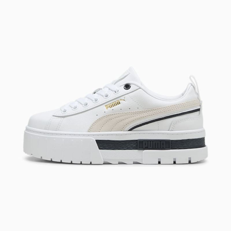 Puma | Women's Mayze Classics Sneakers - White-Gold