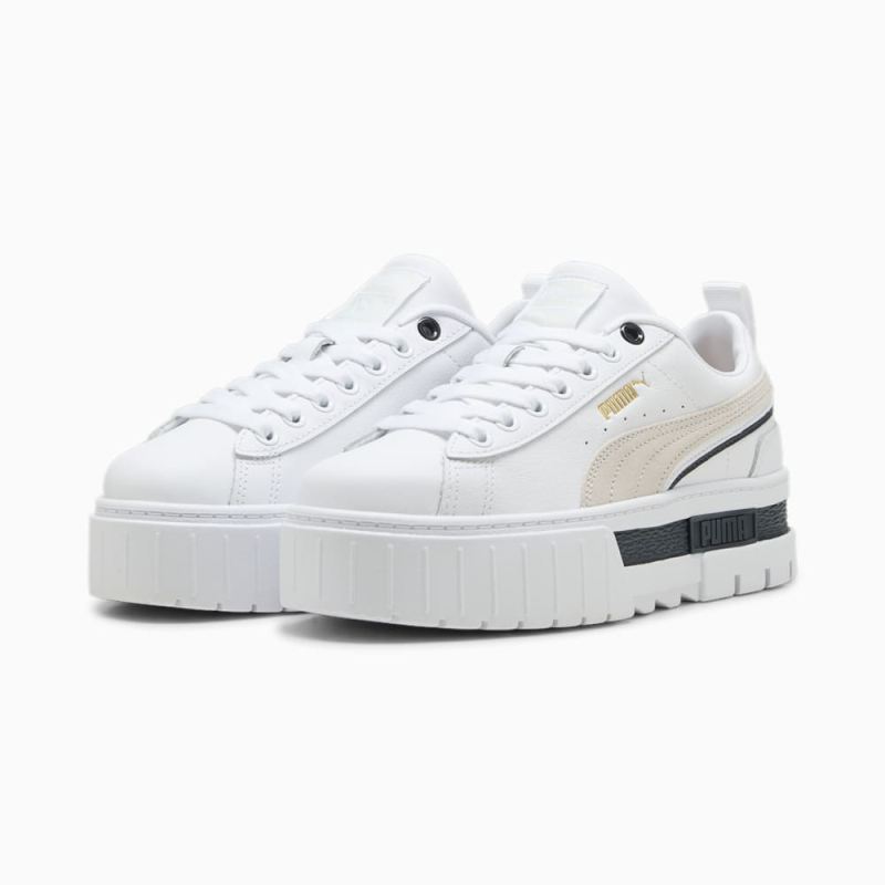 Puma | Women's Mayze Classics Sneakers - White-Gold