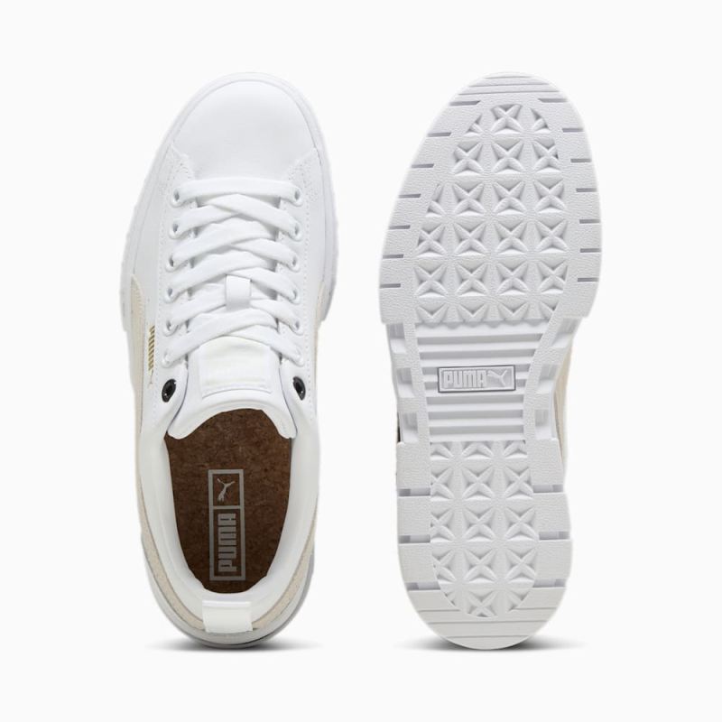 Puma | Women's Mayze Classics Sneakers - White-Gold