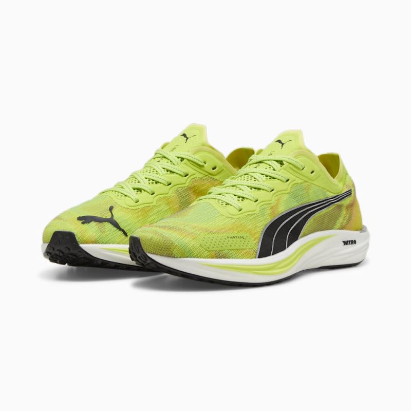 Puma | Men's Liberate NITRO 2 Running Shoes - Lime Pow-Black