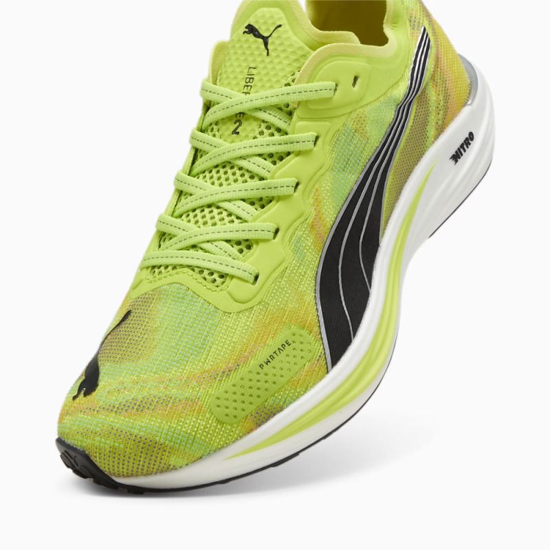 Puma | Men's Liberate NITRO 2 Running Shoes - Lime Pow-Black