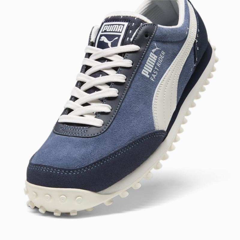 Puma | Men's Fast Rider Navy Pack-Denim Sneakers - Inky Blue-Warm White-New Navy