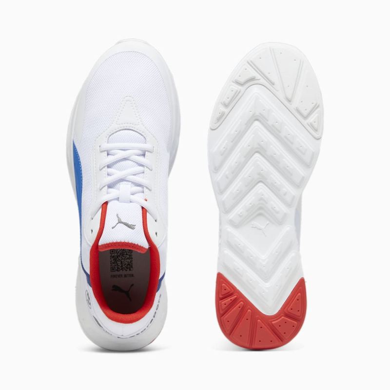 Puma | Men's BMW M Motorsport Tiburion Logo Motorsport Shoe - White-Cool Cobalt