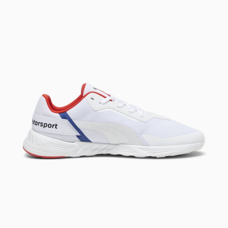 Puma | Men's BMW M Motorsport Tiburion Logo Motorsport Shoe - White-Cool Cobalt