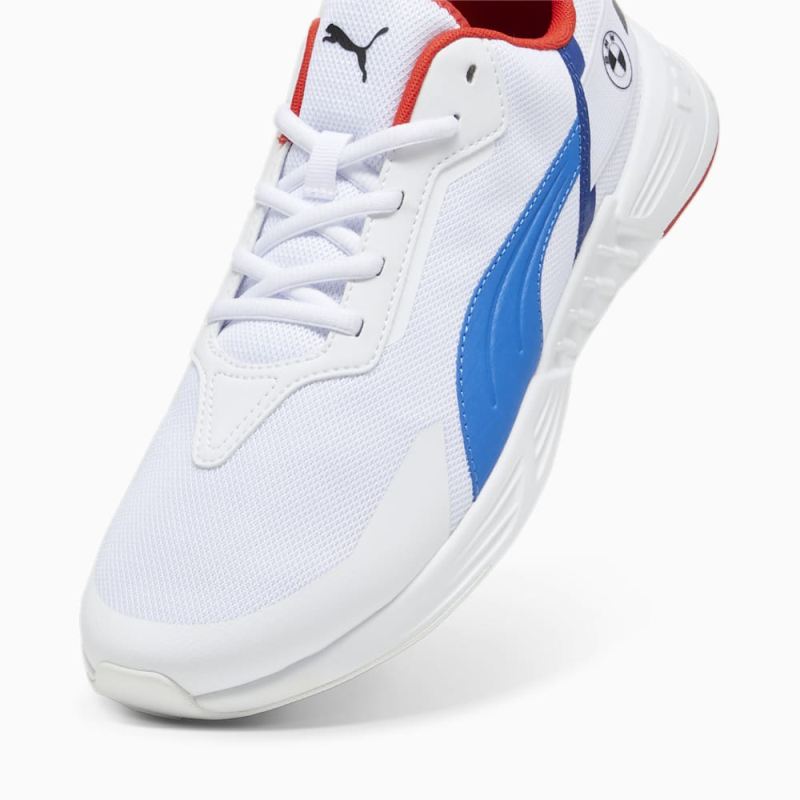 Puma | Men's BMW M Motorsport Tiburion Logo Motorsport Shoe - White-Cool Cobalt