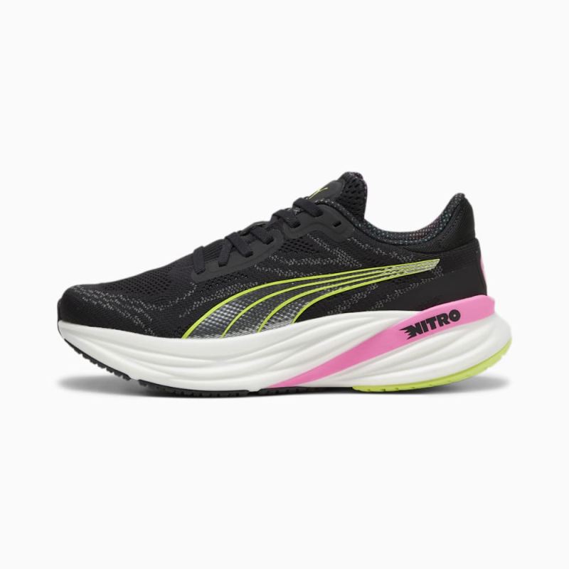 Puma | Women's Magnify NITRO 2 Running Shoes - Black-Lime Pow-Poison Pink