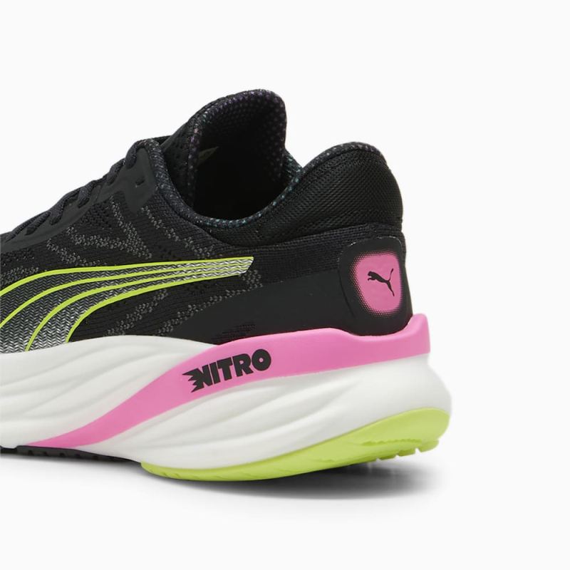 Puma | Women's Magnify NITRO 2 Running Shoes - Black-Lime Pow-Poison Pink