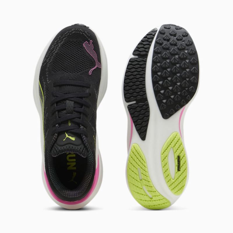 Puma | Women's Magnify NITRO 2 Running Shoes - Black-Lime Pow-Poison Pink