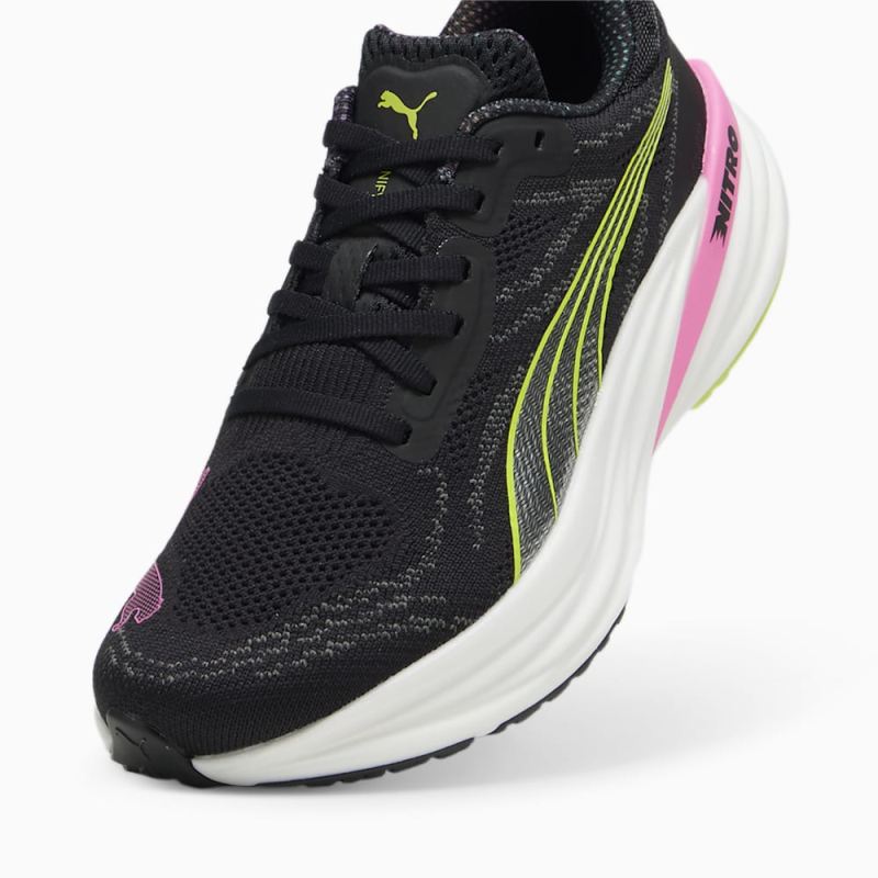 Puma | Women's Magnify NITRO 2 Running Shoes - Black-Lime Pow-Poison Pink