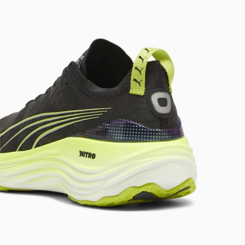 Puma | Men's ForeverRun NITRO Running Shoes - Black-Lime Pow-Mineral Gray