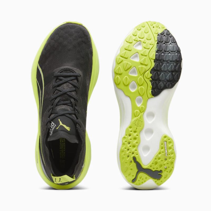 Puma | Men's ForeverRun NITRO Running Shoes - Black-Lime Pow-Mineral Gray