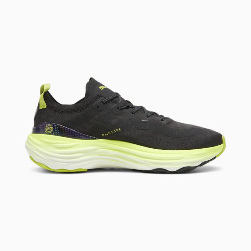 Puma | Men's ForeverRun NITRO Running Shoes - Black-Lime Pow-Mineral Gray