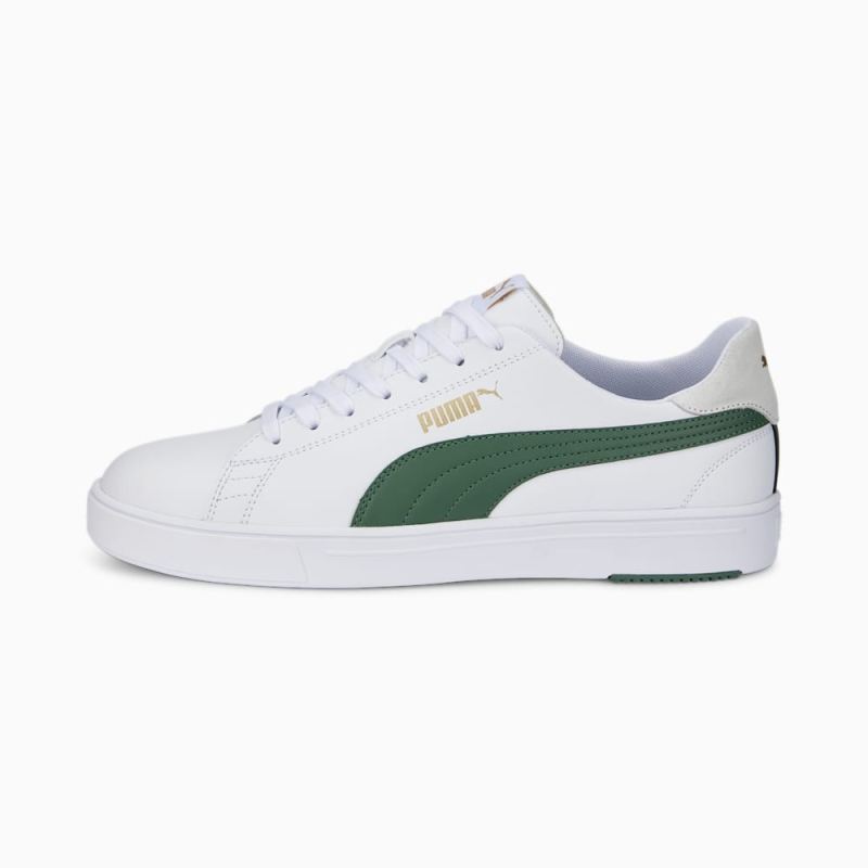 Puma | Men's Serve Pro Lite Sneakers - White-Deep Forest-Team Gold