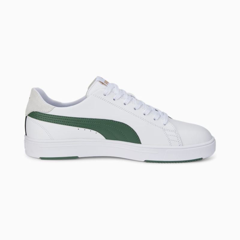 Puma | Men's Serve Pro Lite Sneakers - White-Deep Forest-Team Gold