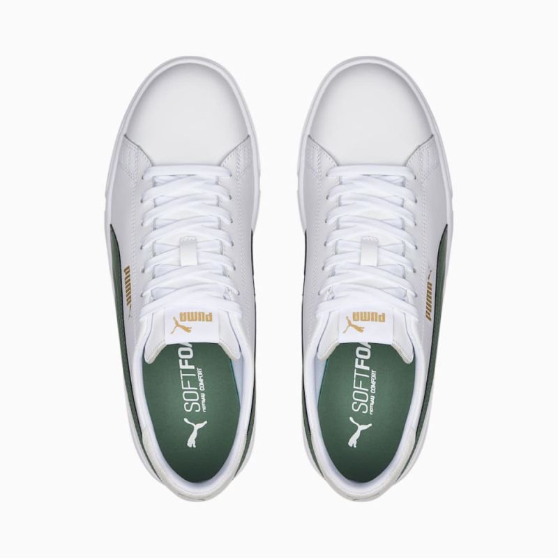 Puma | Men's Serve Pro Lite Sneakers - White-Deep Forest-Team Gold