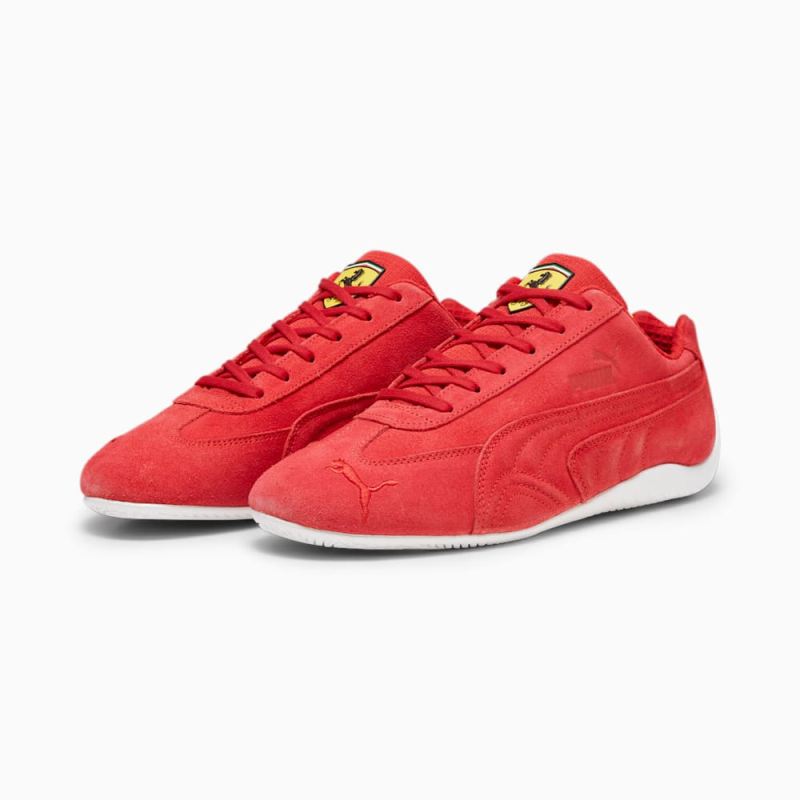 Puma | Men's Scuderia Ferrari Speedcat Driving Shoes - Rosso Corsa-White