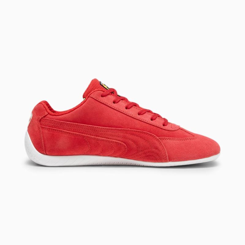 Puma | Men's Scuderia Ferrari Speedcat Driving Shoes - Rosso Corsa-White