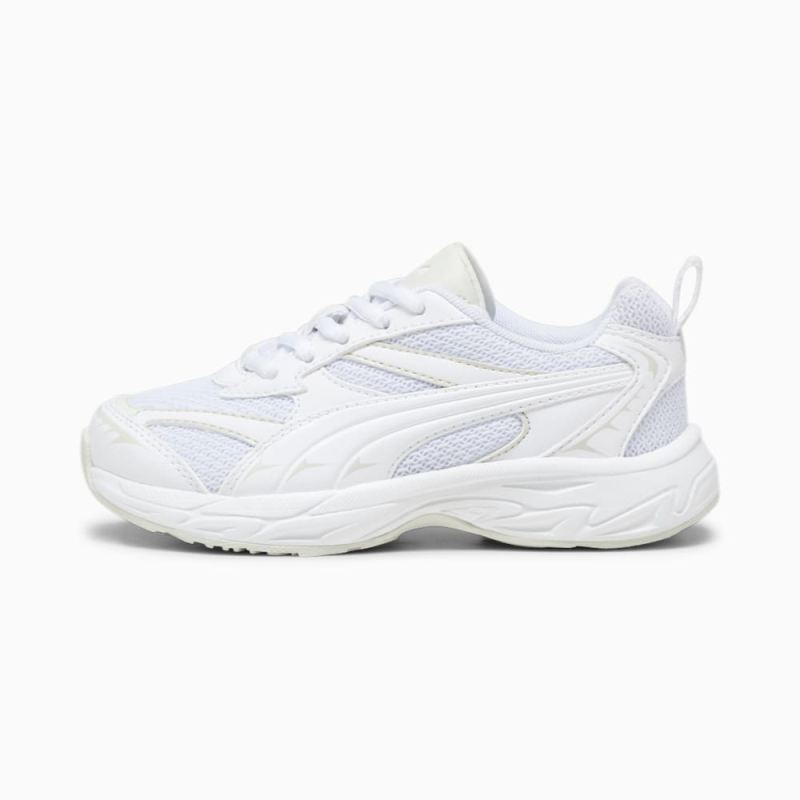 Puma | Girls Morphic Basic Little Kids Sneakers - White-Sedate Gray