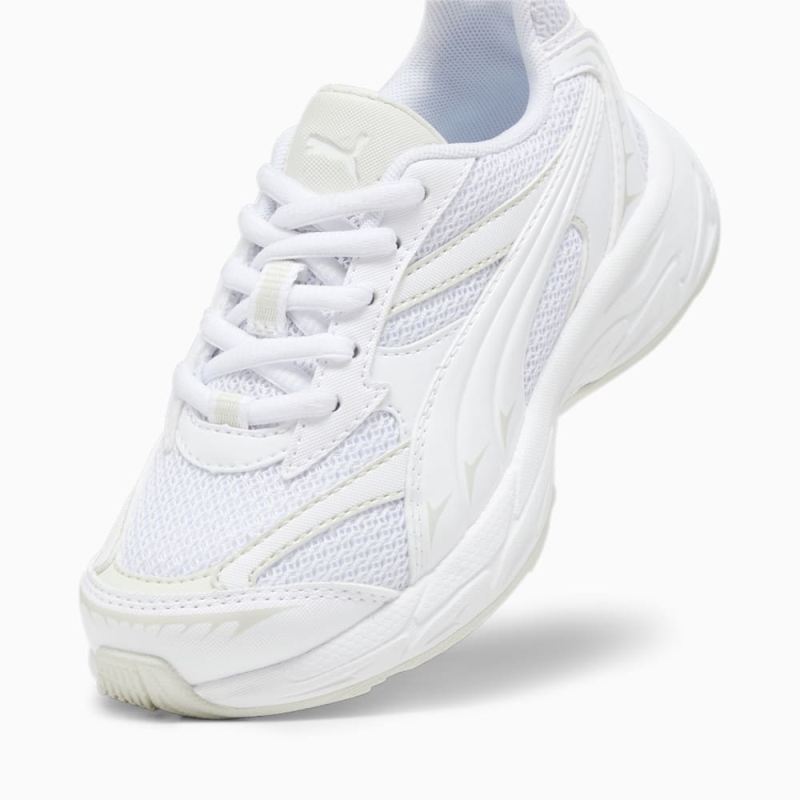 Puma | Girls Morphic Basic Little Kids Sneakers - White-Sedate Gray