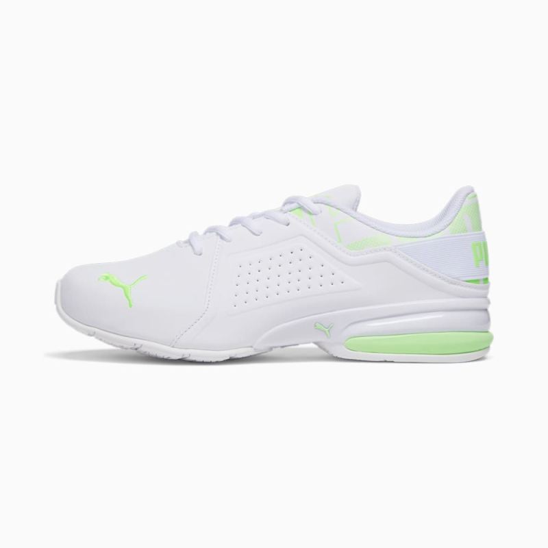 Puma | Men's Viz Runner Repeat Wide Running Shoes - White-Speed Green