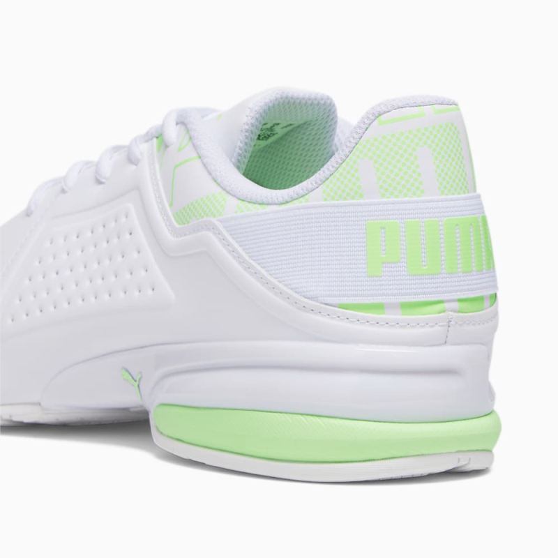 Puma | Men's Viz Runner Repeat Wide Running Shoes - White-Speed Green