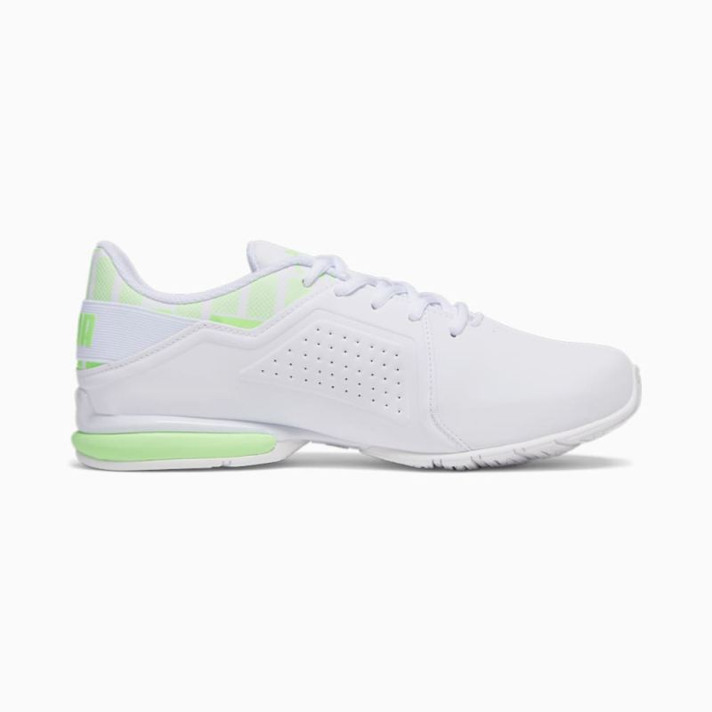 Puma | Men's Viz Runner Repeat Wide Running Shoes - White-Speed Green