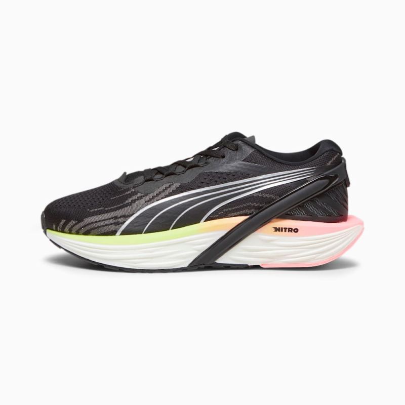 Puma | Women's Run XX NITRO 2 Running Shoes - Black-Koral Ice-Speed Green-Silver