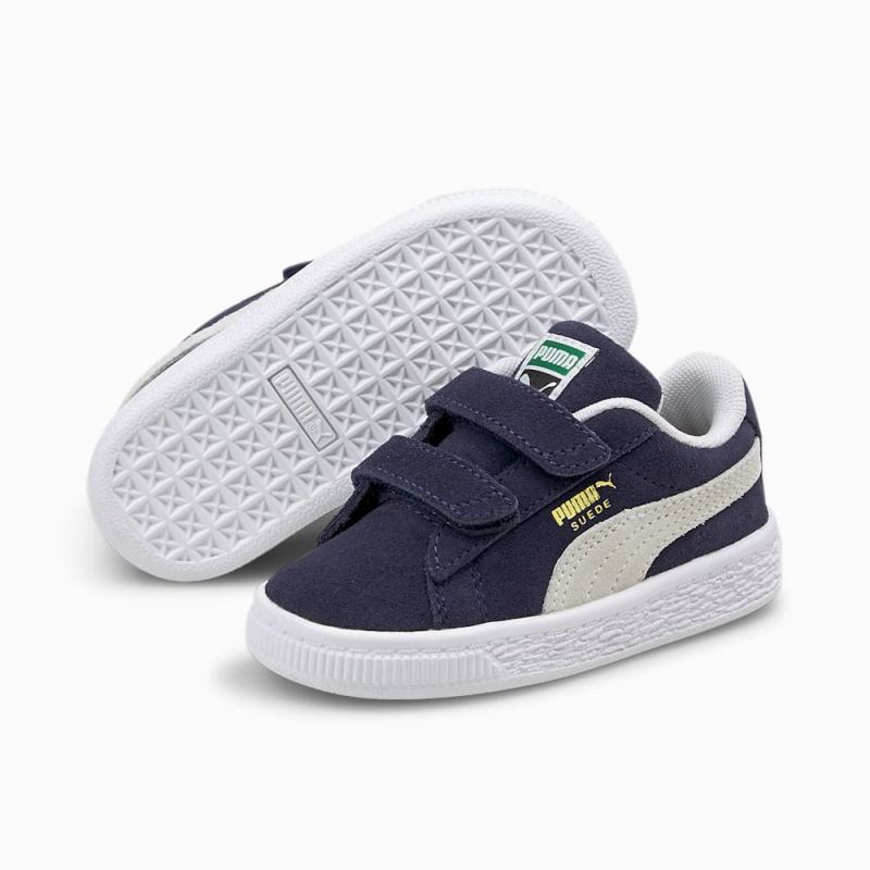 Puma | Boys Suede Classic XXI AC Toddler Shoes - Peacoat-White