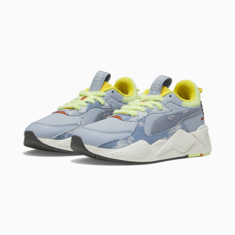 Puma | Men's RS-X Spring Clean Sneakers - Blue Wash-Filtered Ash-Fresh Pear