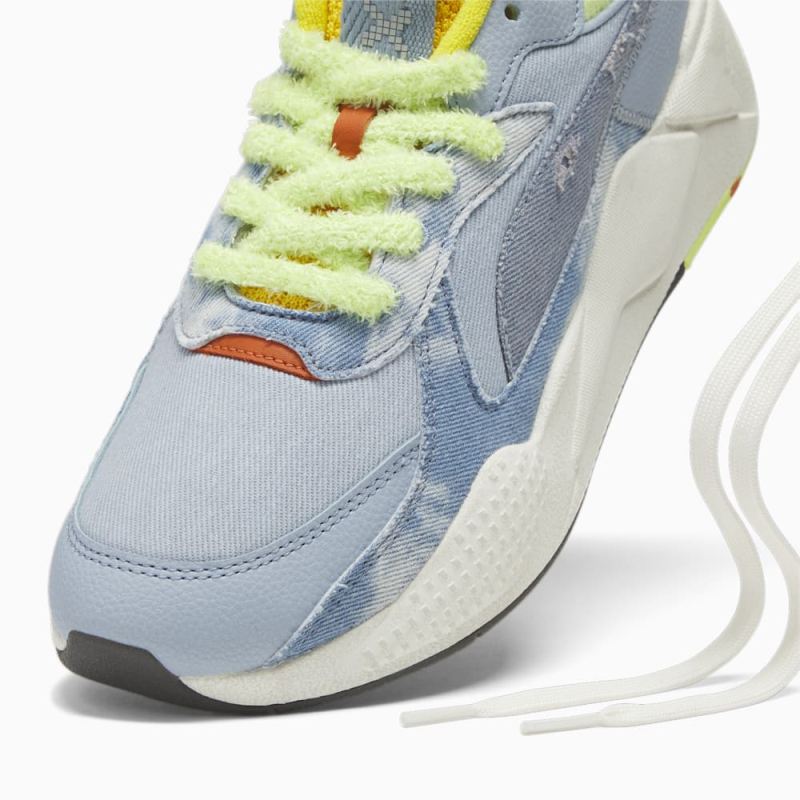 Puma | Men's RS-X Spring Clean Sneakers - Blue Wash-Filtered Ash-Fresh Pear