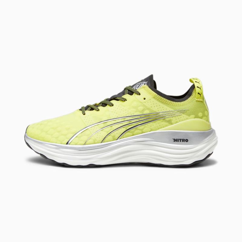 Puma | Men's ForeverRUN NITRO Running Shoes - Yellow Burst-Black-Silver