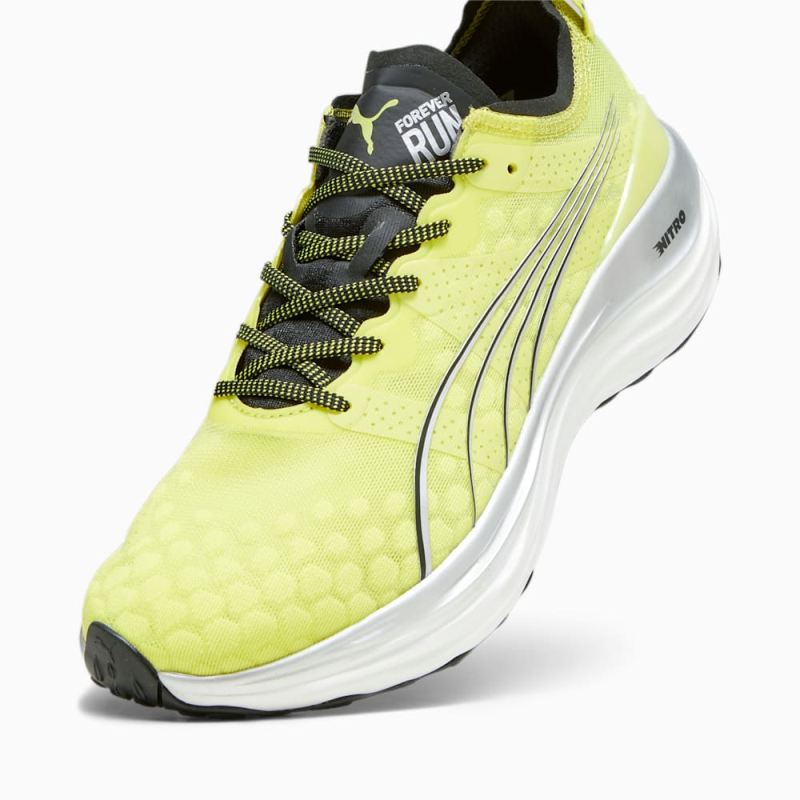 Puma | Men's ForeverRUN NITRO Running Shoes - Yellow Burst-Black-Silver