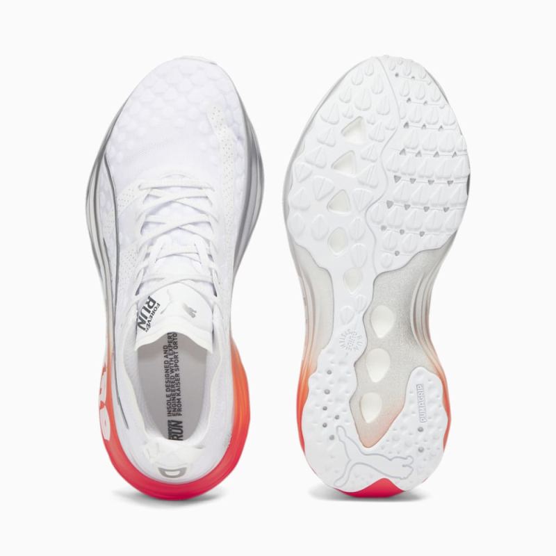 Puma | Men's ForeverRun NITRO Running Shoes - White-Silver-Cherry Tomato