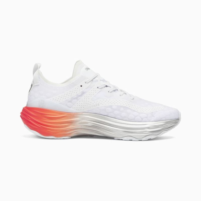 Puma | Men's ForeverRun NITRO Running Shoes - White-Silver-Cherry Tomato