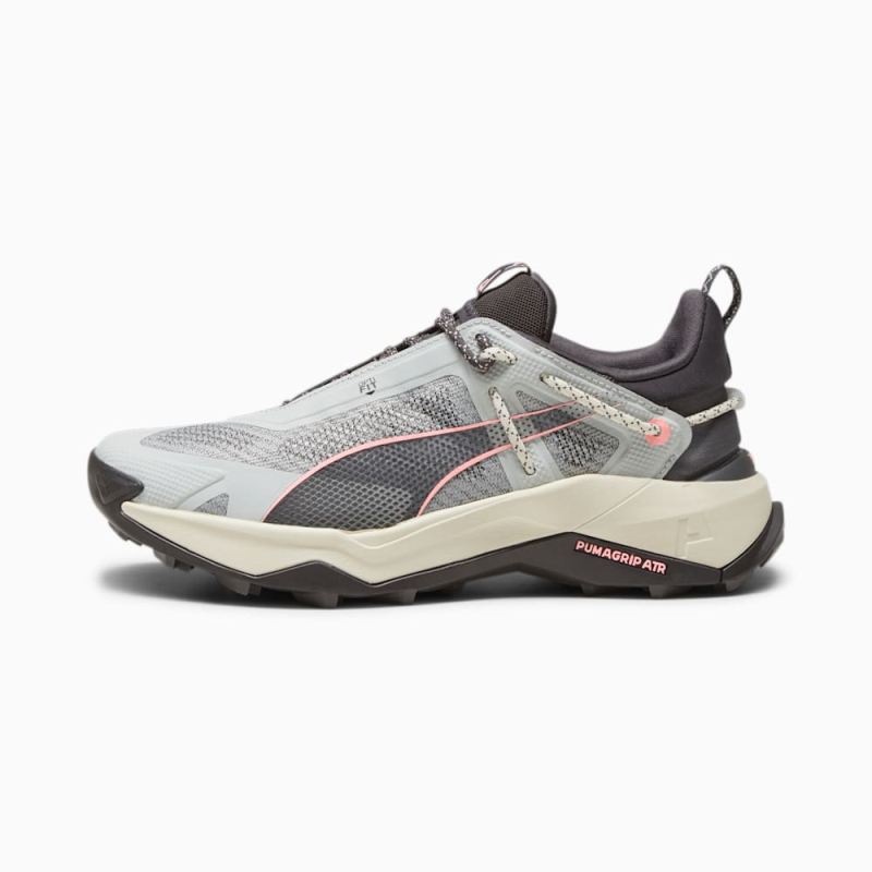 Puma | Women's SEASONS Explore NITRO Hiking Shoes - Ash Gray-Alpine Snow-Koral Ice