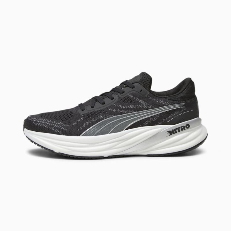 Puma | Men's Magnify NITRO 2 Running Shoes - Black-White-Silver