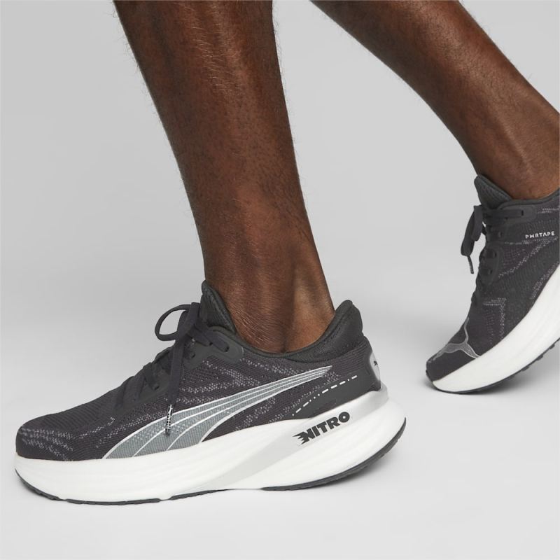 Puma | Men's Magnify NITRO 2 Running Shoes - Black-White-Silver