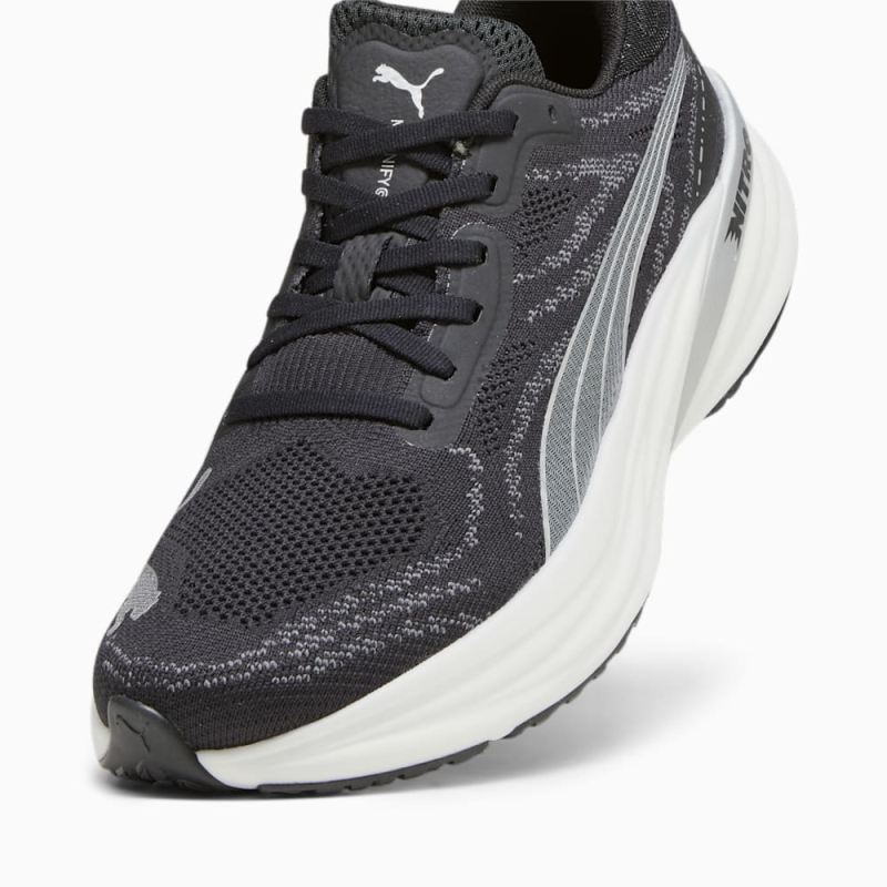 Puma | Men's Magnify NITRO 2 Running Shoes - Black-White-Silver