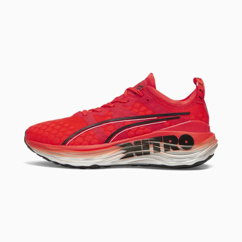 Puma | Women's ForeverRun NITRO Running Shoes - Cherry Tomato-Black - Click Image to Close