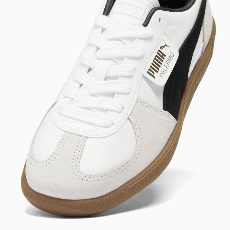 Puma | Men's Palermo Leather Sneakers - White-Vapor Gray-Gum