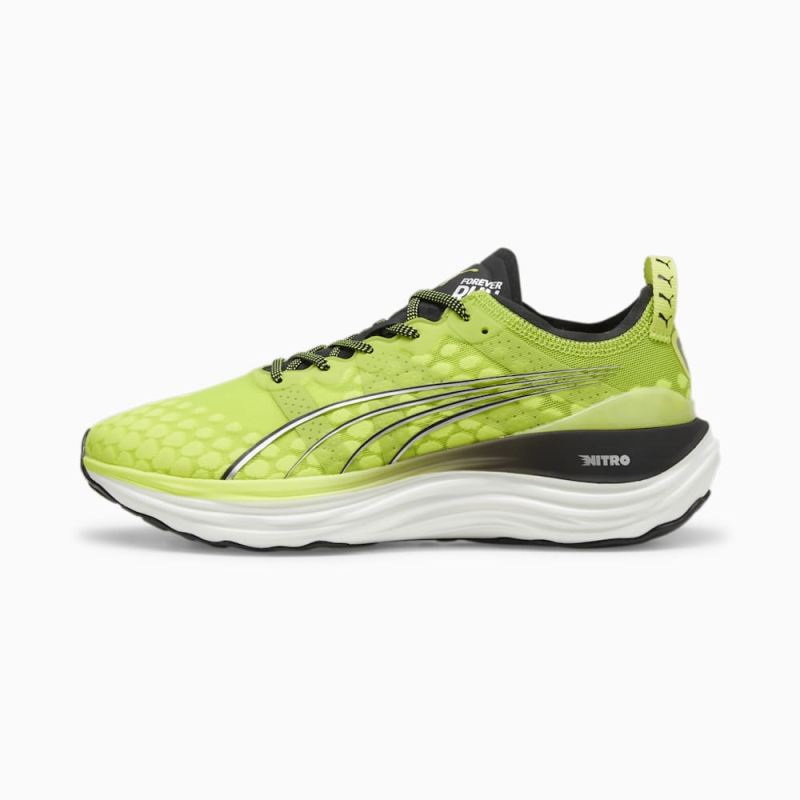 Puma | Men's ForeverRUN NITRO Running Shoes - Lime Pow-Black-White