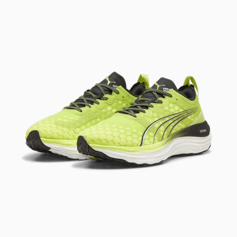 Puma | Men's ForeverRUN NITRO Running Shoes - Lime Pow-Black-White